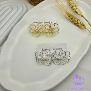 گوشواره فلزی طرح گل